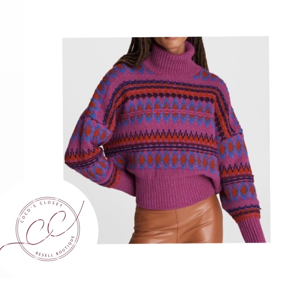 Rag & Bone Women’s Willow Fair Isle Wool Turtleneck Sweater